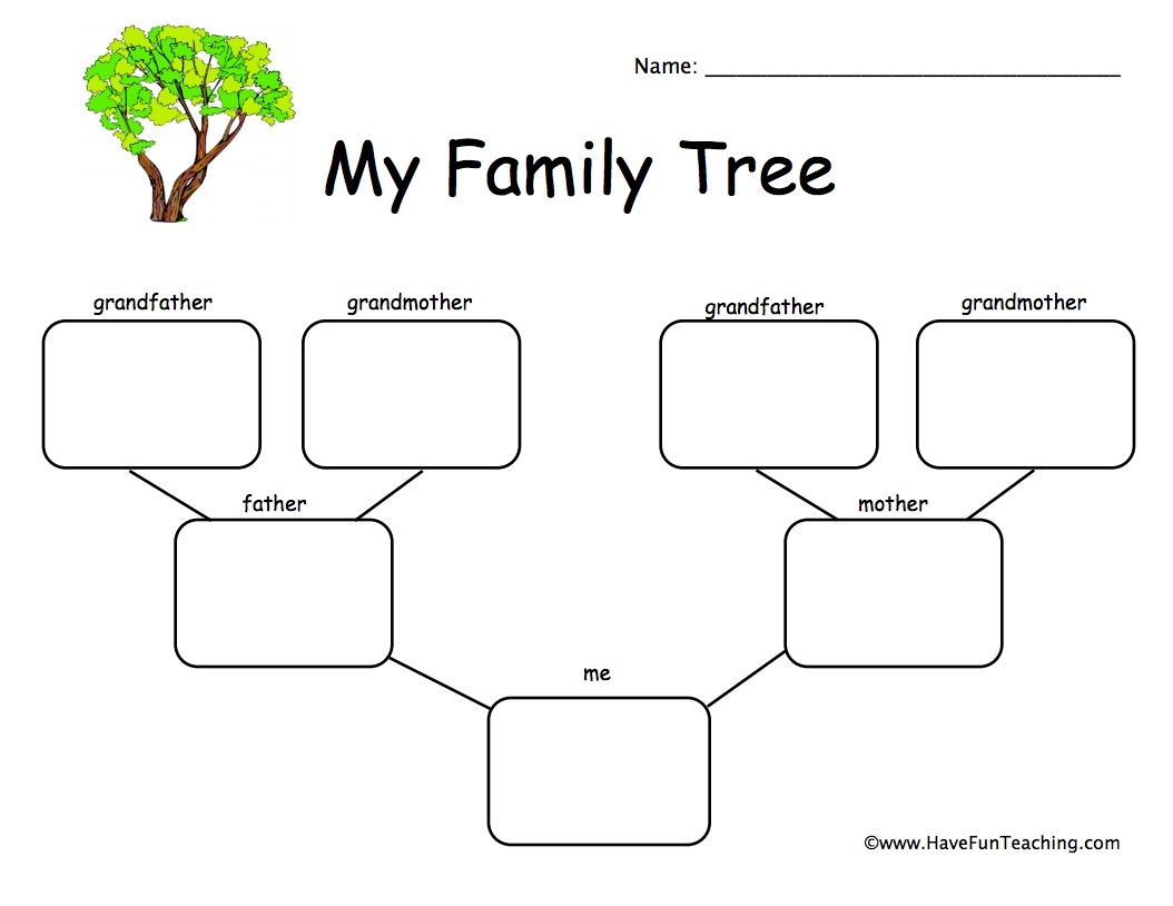 Family Day Printable Worksheets