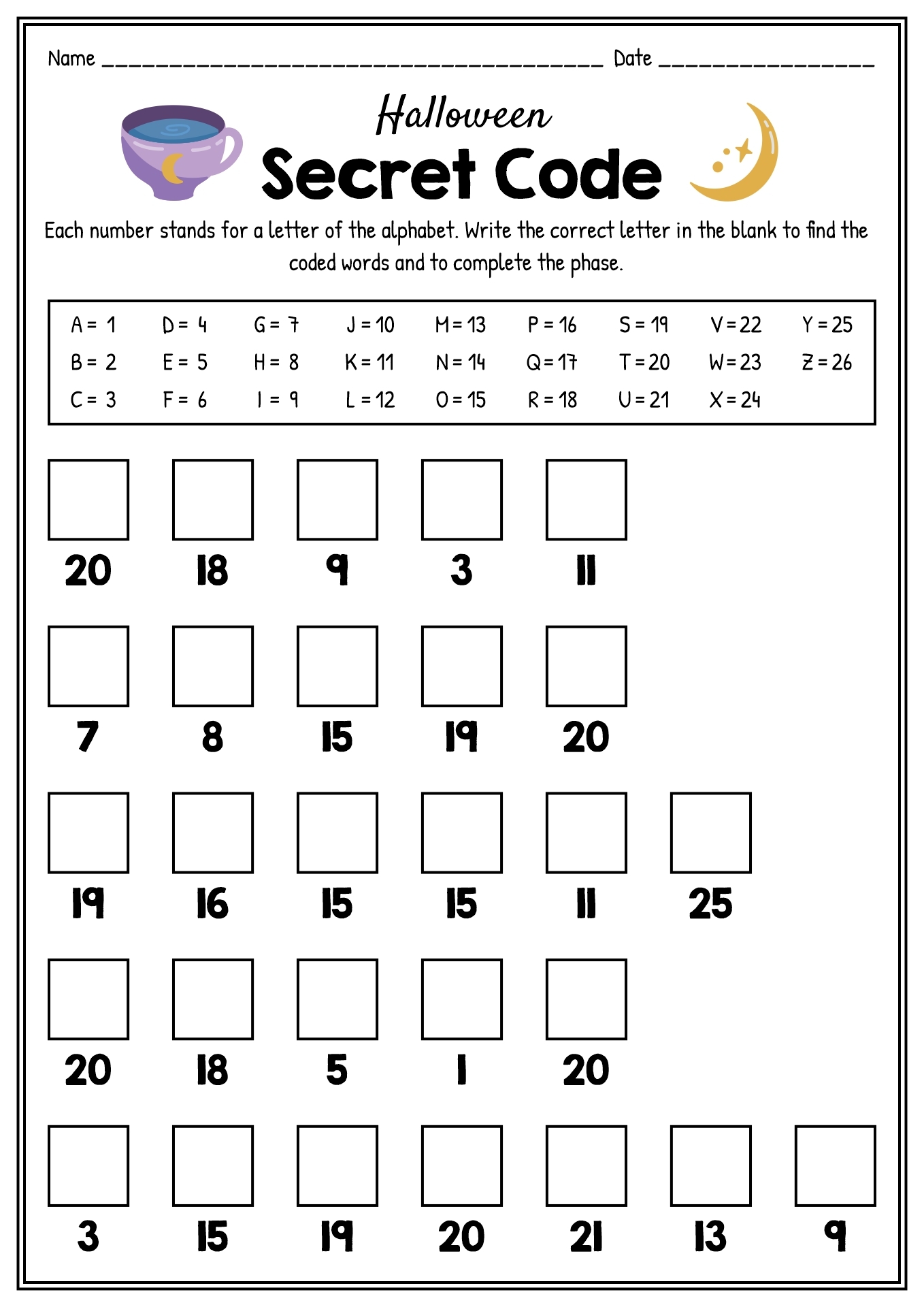 11 Secret Message Math Worksheets Free PDF At Worksheeto You Re Going To Want Our Free Printable Secret Code Worksheets
