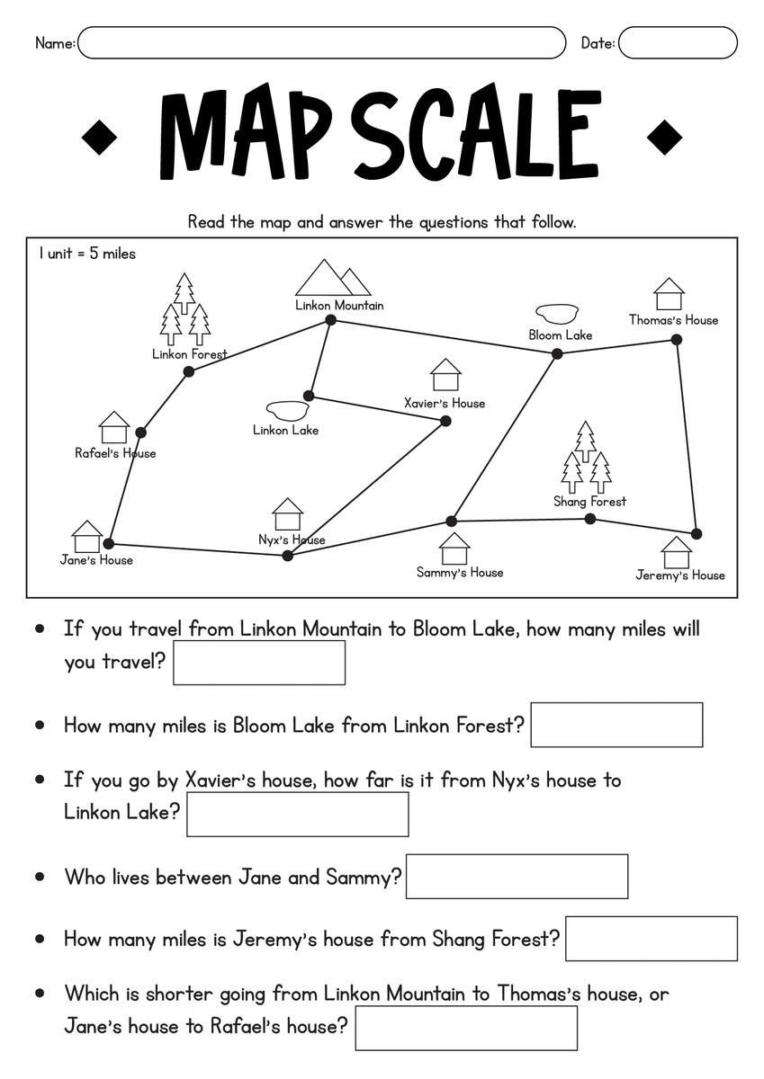 13 Printable Map Worksheets Free PDF At Worksheeto Map Skills Worksheets Free Printable Bundle