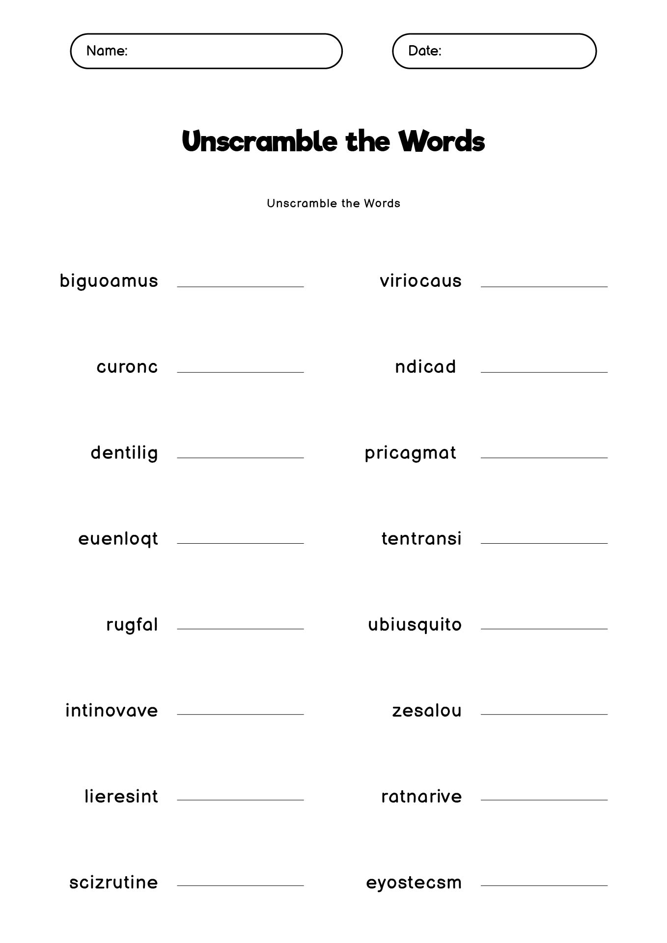14 Free Printable English Worksheets Free PDF At Worksheeto 14 Free Printable English Worksheets Free PDF At Worksheeto