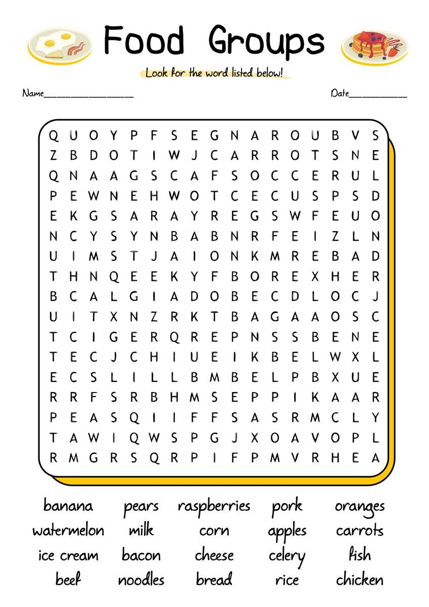 15 5 Food Groups Worksheet Free PDF At Worksheeto Worksheets Library