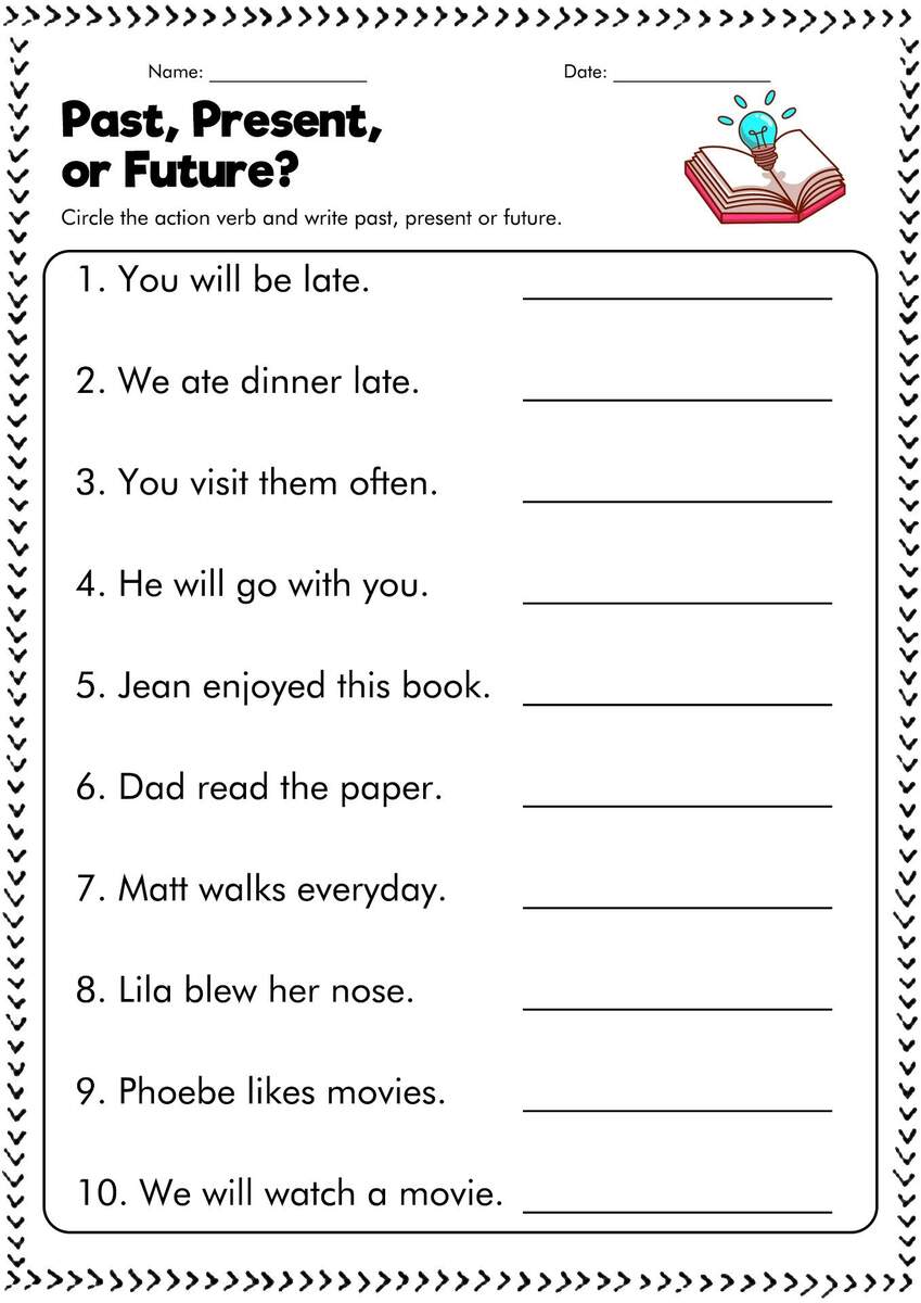 16 Past Tense Verbs Worksheets 2nd Grade Verb Worksheets Past Worksheets Library