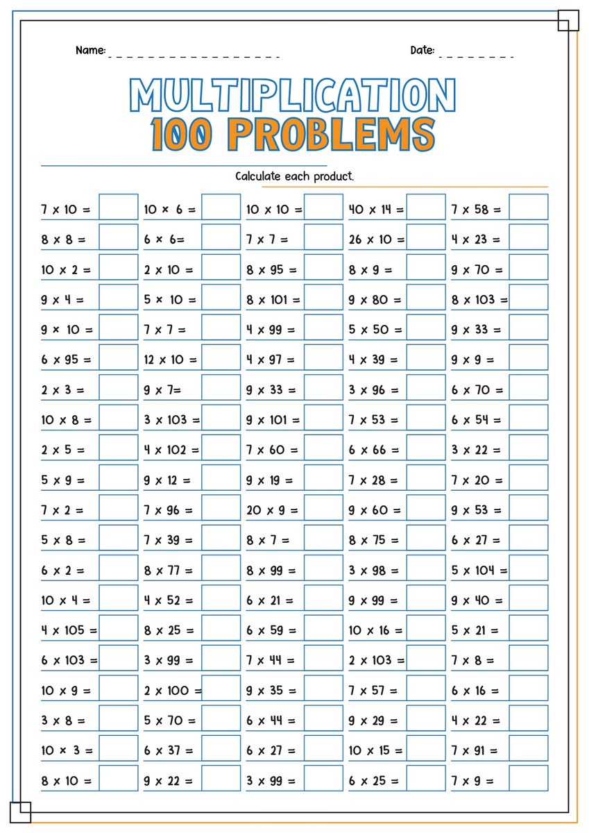 17 Hard Multiplication Worksheets 100 Problems Free PDF At Worksheeto 17 Hard Multiplication Worksheets 100 Problems Free PDF At Worksheeto
