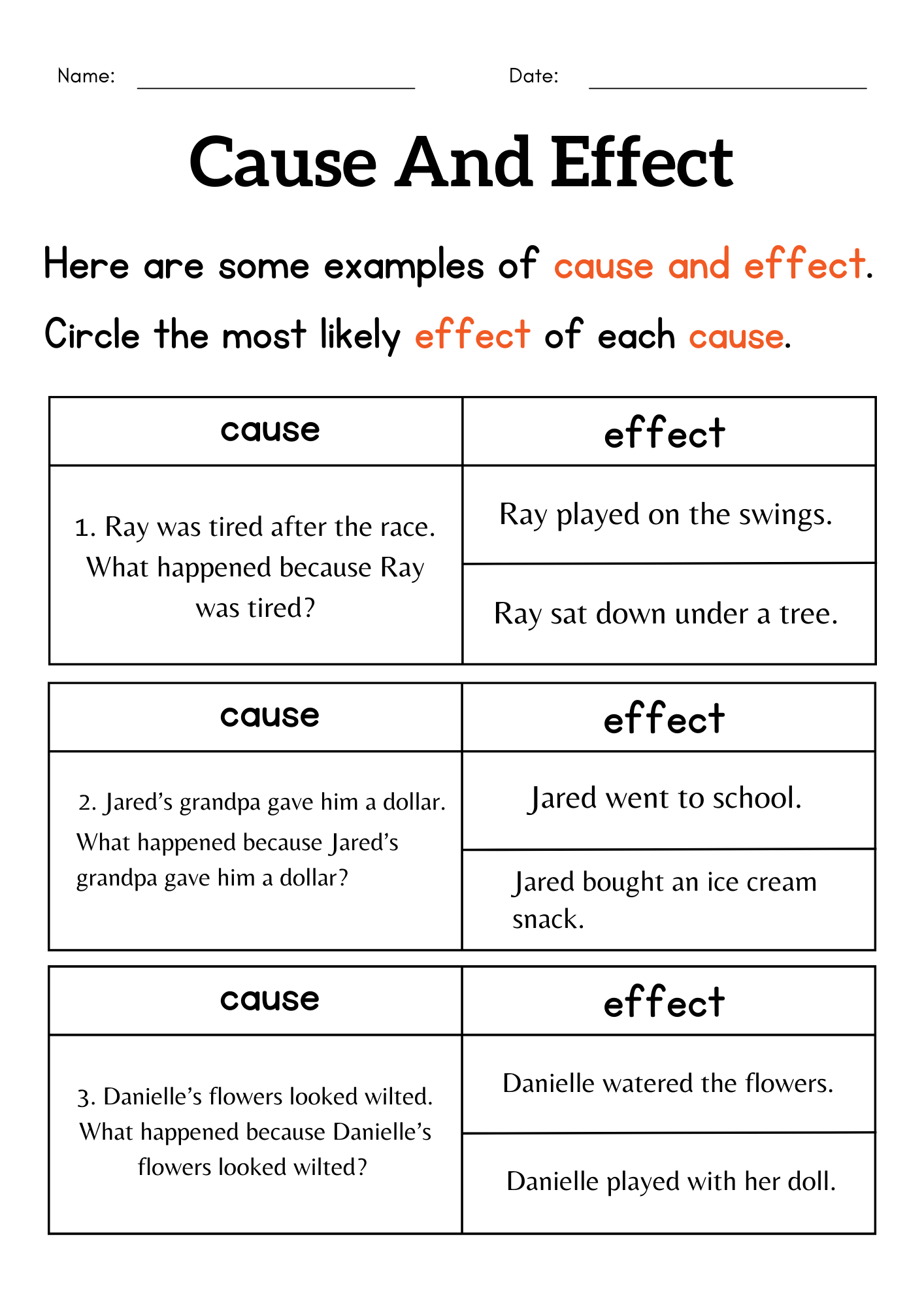 1st Grade Cause And Effect Worksheet Cause And Effect Activity Sheets For Kids Made By Teachers Printable Cause And Effect Worksheets Grade 1 4 Teaching Resources