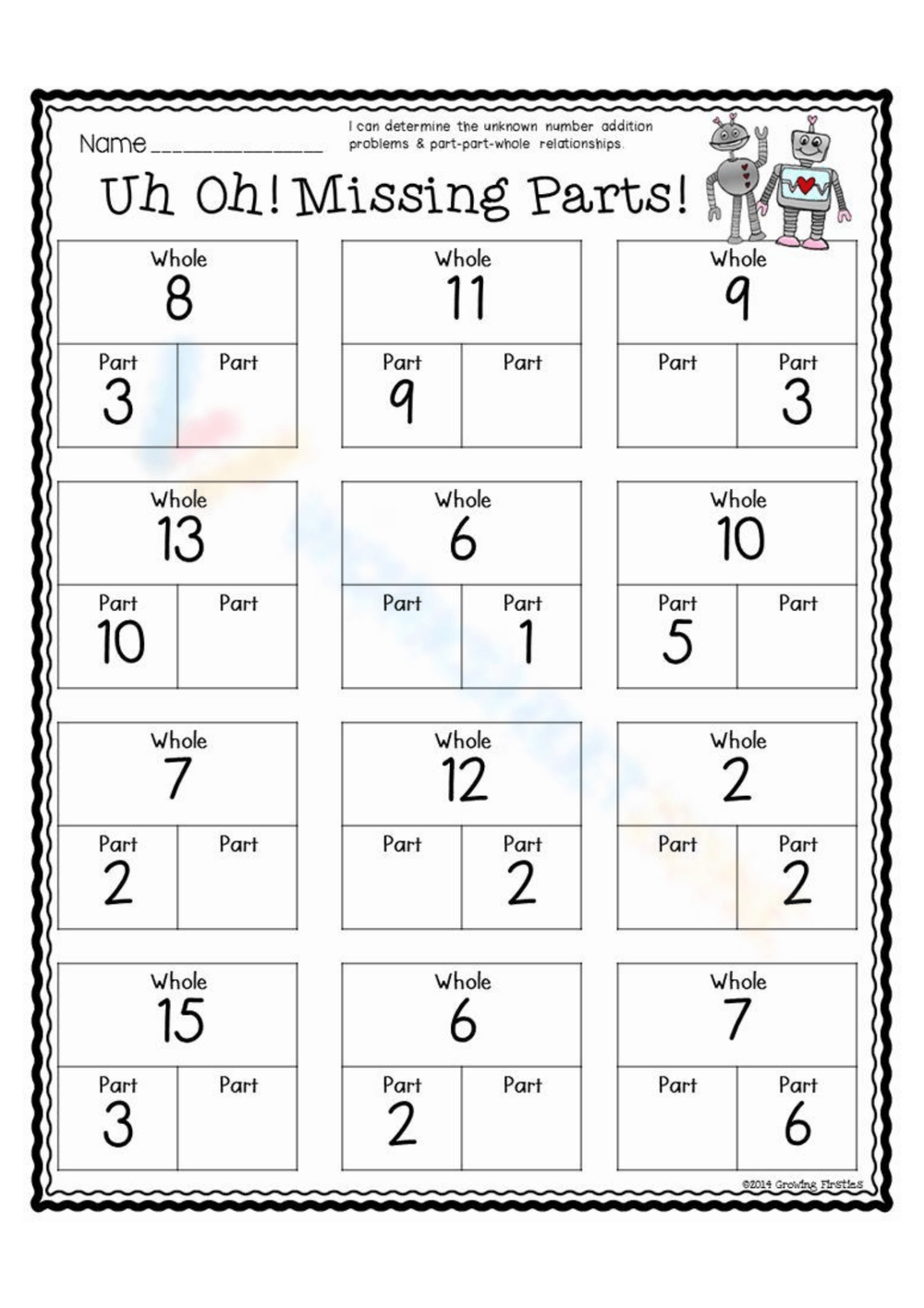 1st Grade Part Part Whole Worksheets First Grade Part Part Whole Free Coloring Pages PDF Printables And Worksheets Lesson Tutor
