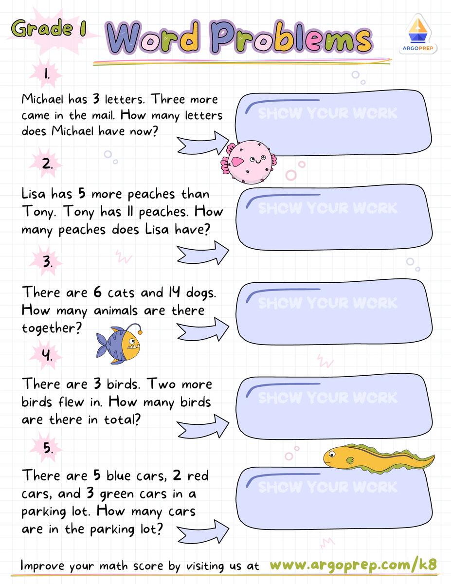 1st Grade Subtraction Word Problems Worksheets For Free ArgoPrep 1st Grade Subtraction Word Problems Worksheets For Free ArgoPrep