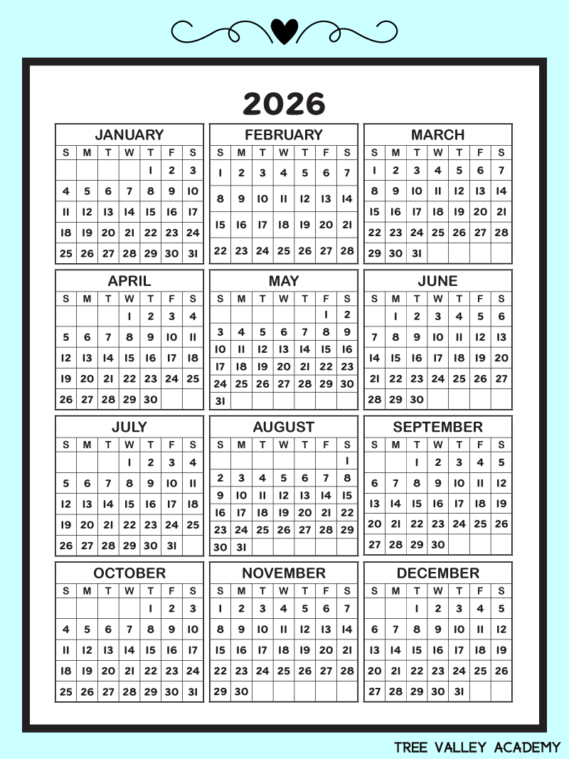 2026 Printable One Page Calendar Kids Calendar Worksheets 2026 Printable One Page Calendar Kids Calendar Worksheets