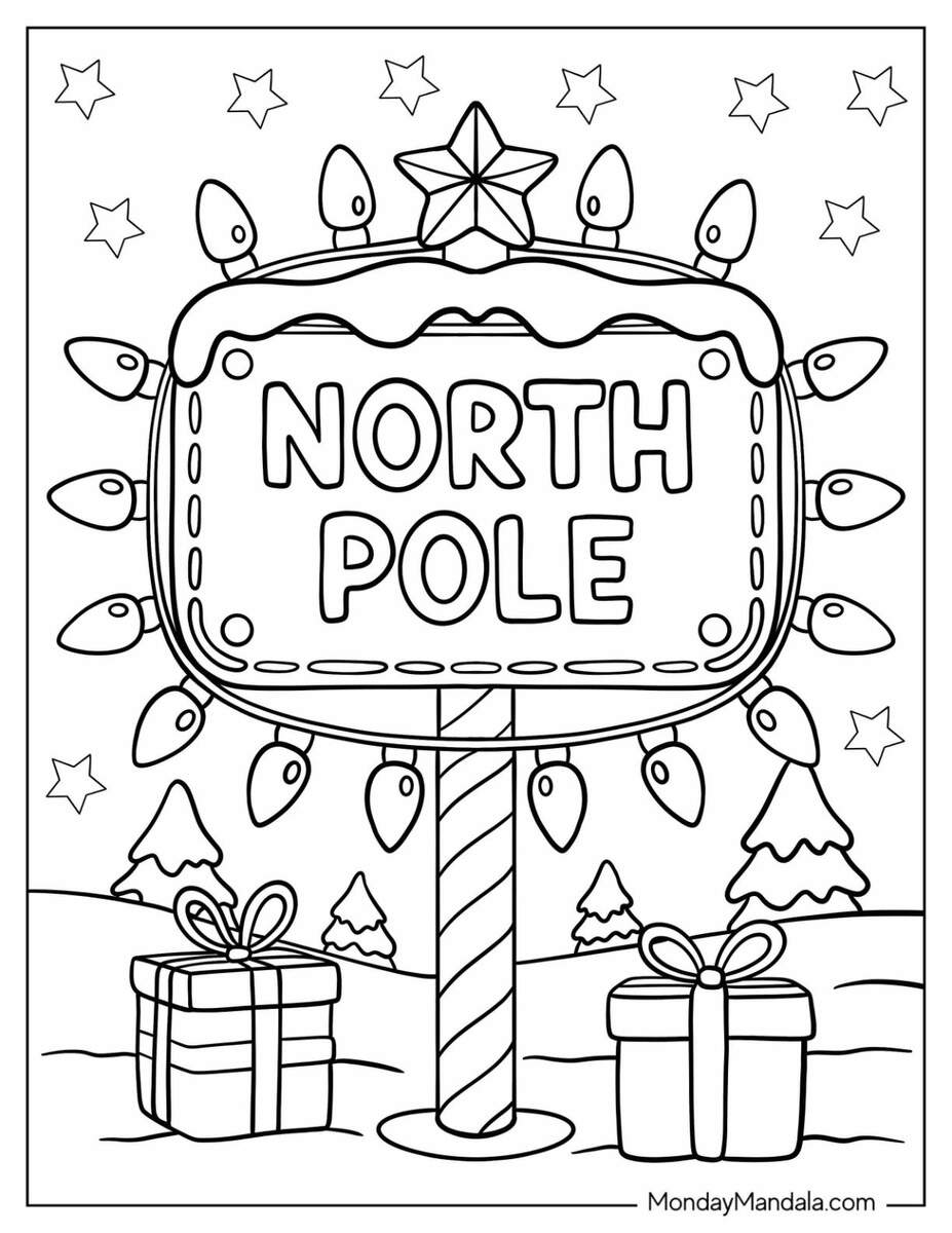 23 North Pole Coloring Pages Free PDF Printables