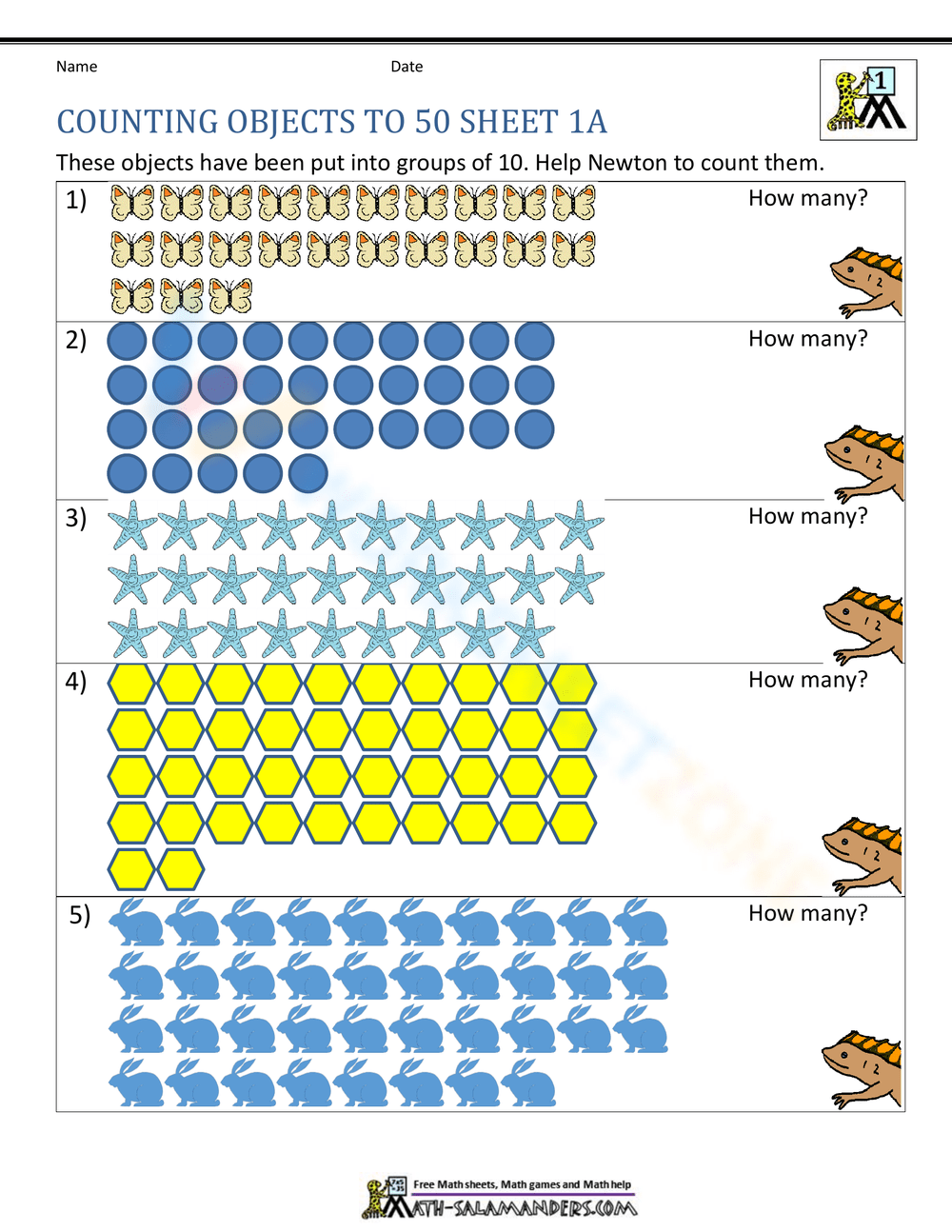 2nd Grade Counting Objects Worksheets Printable