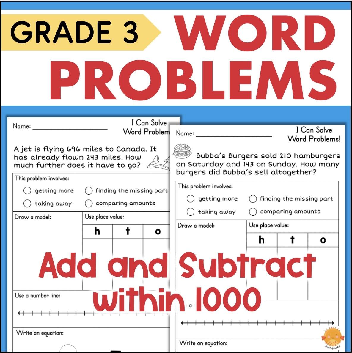 3 Digit Addition And Subtraction Word Problems Made By Teachers