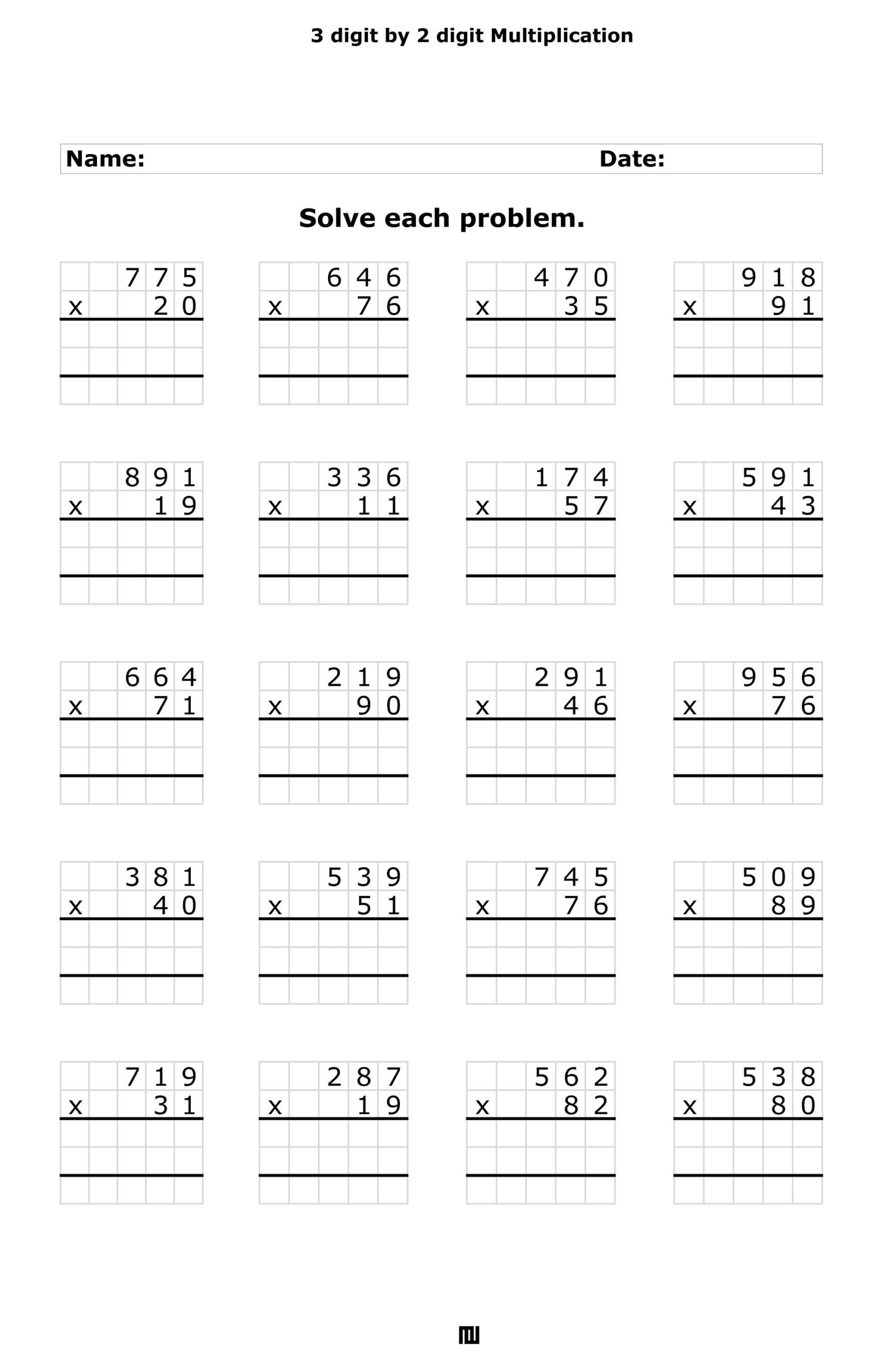 3 Digit By 2 Digit Multiplication Worksheets 100 Pages PDF Download Etsy 3 Digit By 2 Digit Multiplication Worksheets 100 Pages PDF Download Etsy