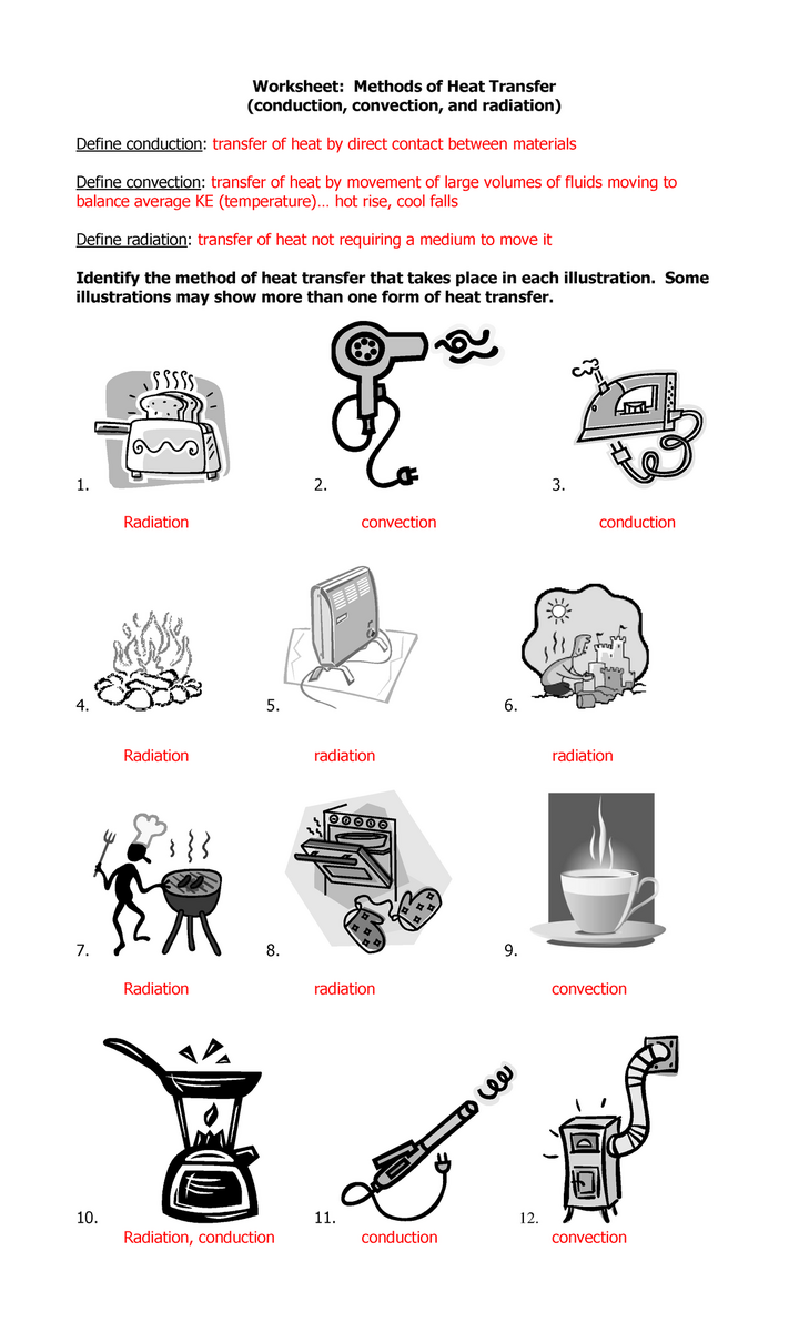 350156920 Methods Of Heat Transfer Worksheet Answers Studocu
