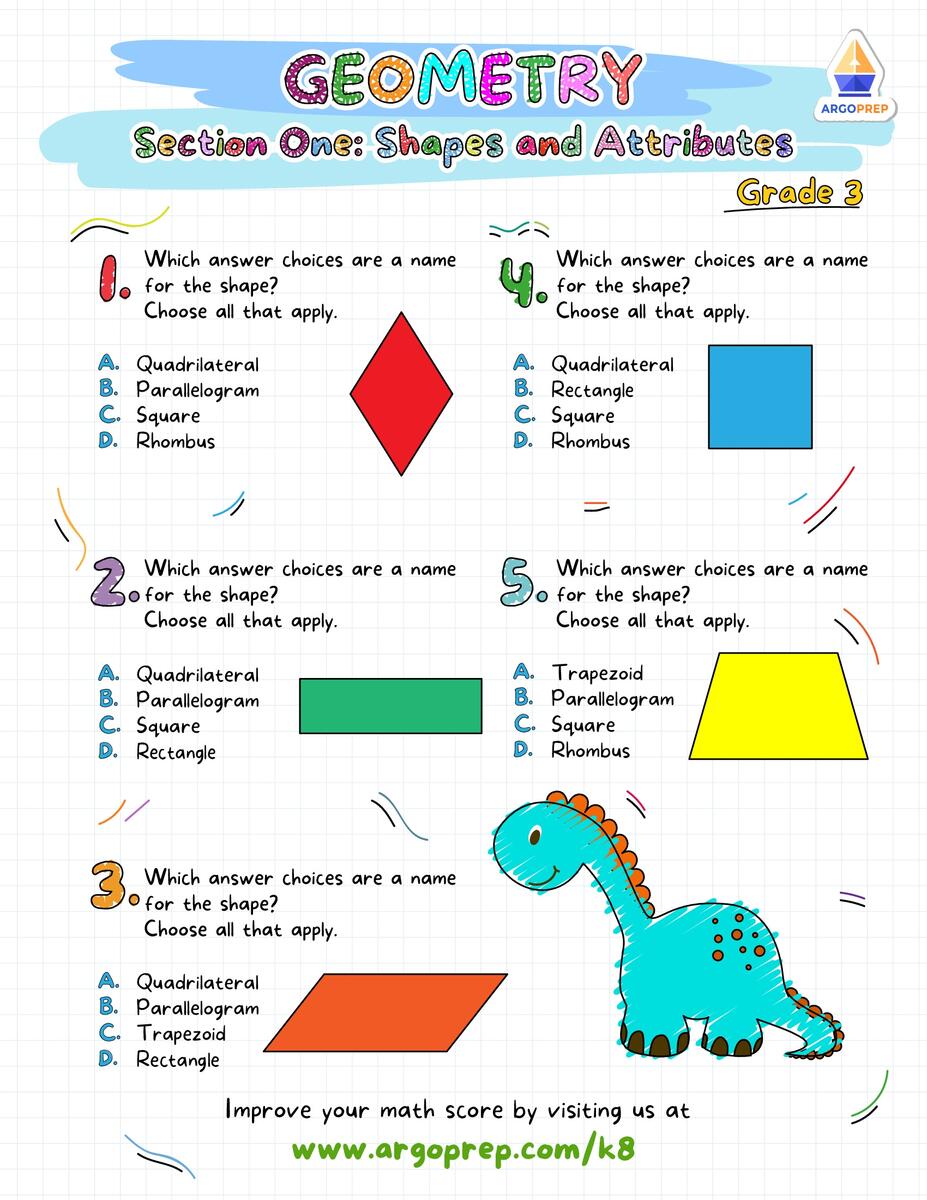 3rd Grade Math Geometry Worksheets For Free ArgoPrep