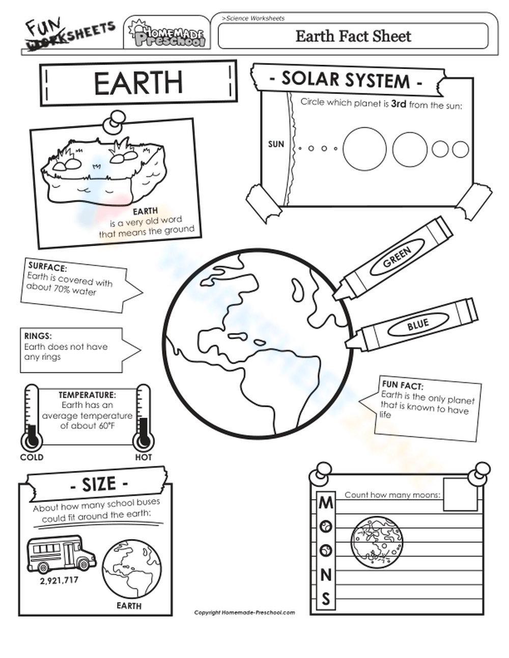 3rd Grade Solar System Worksheets