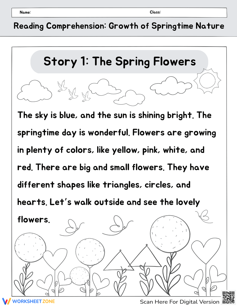 Free Printable 3rd Grade Reading Worksheet Templates Canva