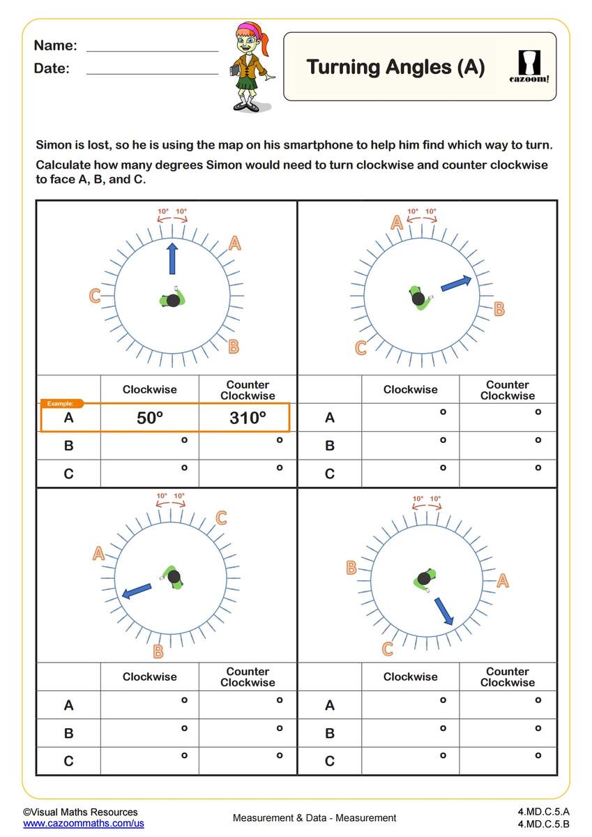 4 MD C 5 A Worksheets Printable 4th Grade Math Worksheets Cazoom Math 4 MD C 5 A Worksheets Printable 4th Grade Math Worksheets Cazoom Math
