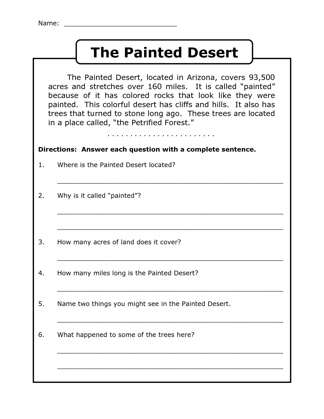 4th Grade Reading Comprehension Worksheets Best Coloring Pages For Kids Fourth Grade Reading Worksheets Improve Fluency Comprehension