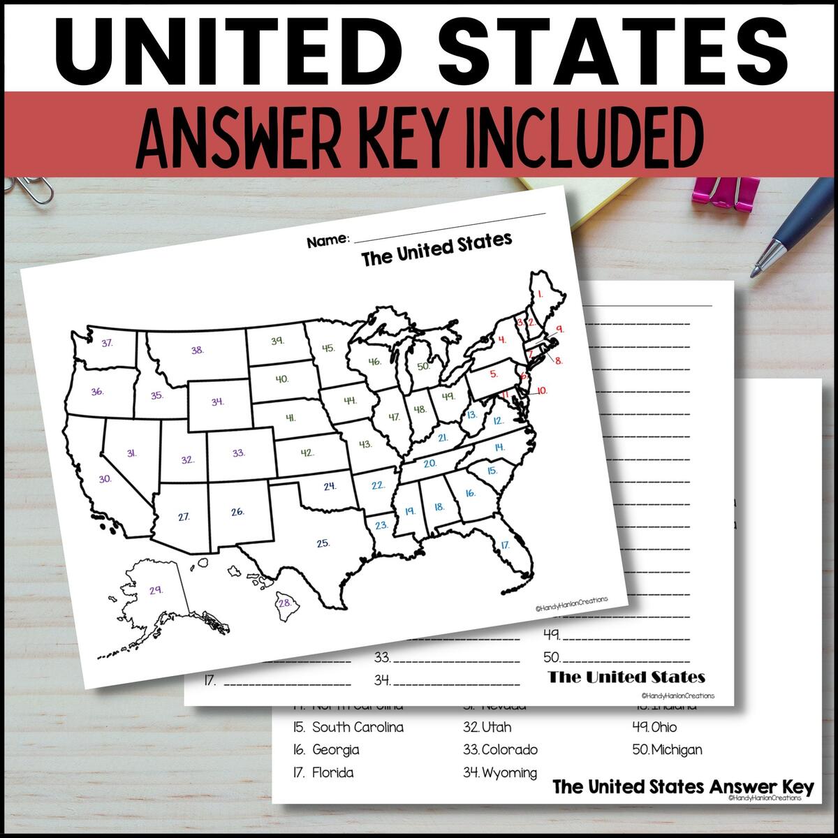 50 States And Capitals Map Activities Digital And Print Made By Teachers 50 States And Capitals Map Activities Digital And Print Made By Teachers