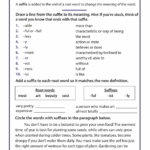 5th Grade Suffixes Worksheets Printable