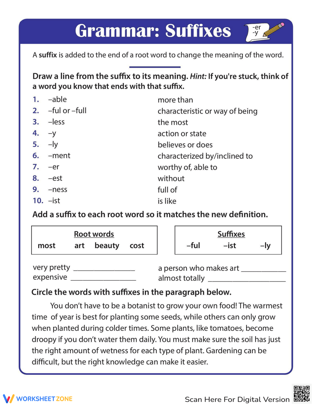 5th Grade Suffixes Worksheets Printable 5th Grade Suffixes Worksheets Printable