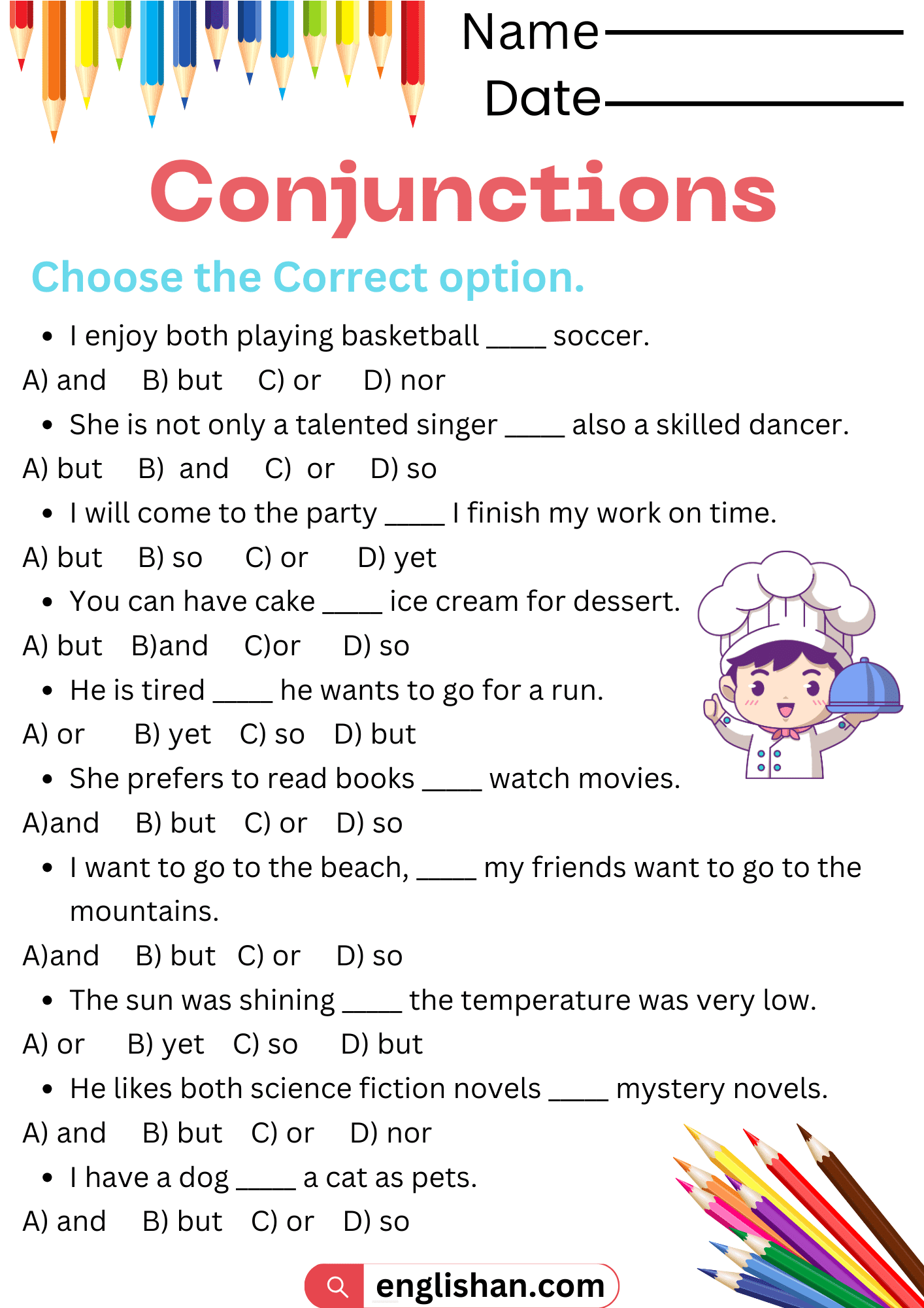 Grade 5 6 Subordinating Conjunctions Worksheet Online Exercise For Worksheets Library