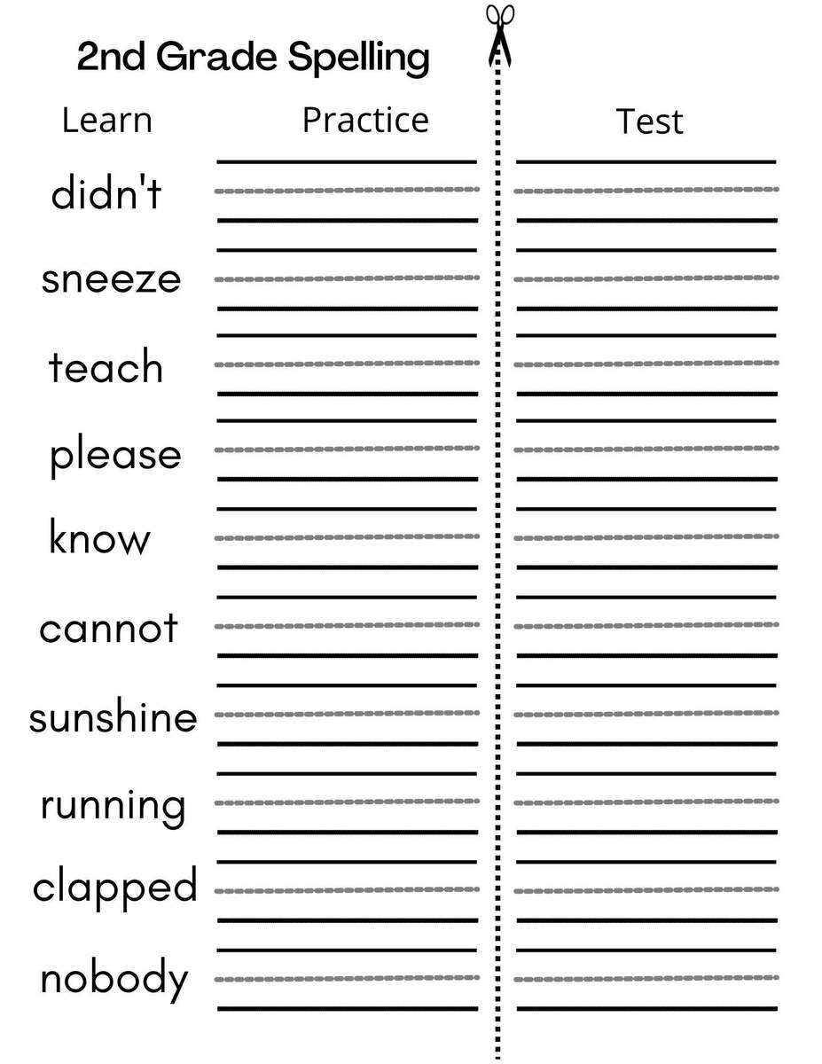 Printable Second Grade Worksheets Grade Spelling 2nd Grade Worksheets Library