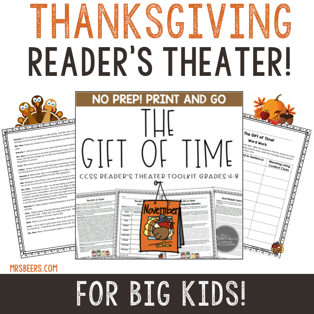A Thanksgiving Reader S Theater For Middle Grades