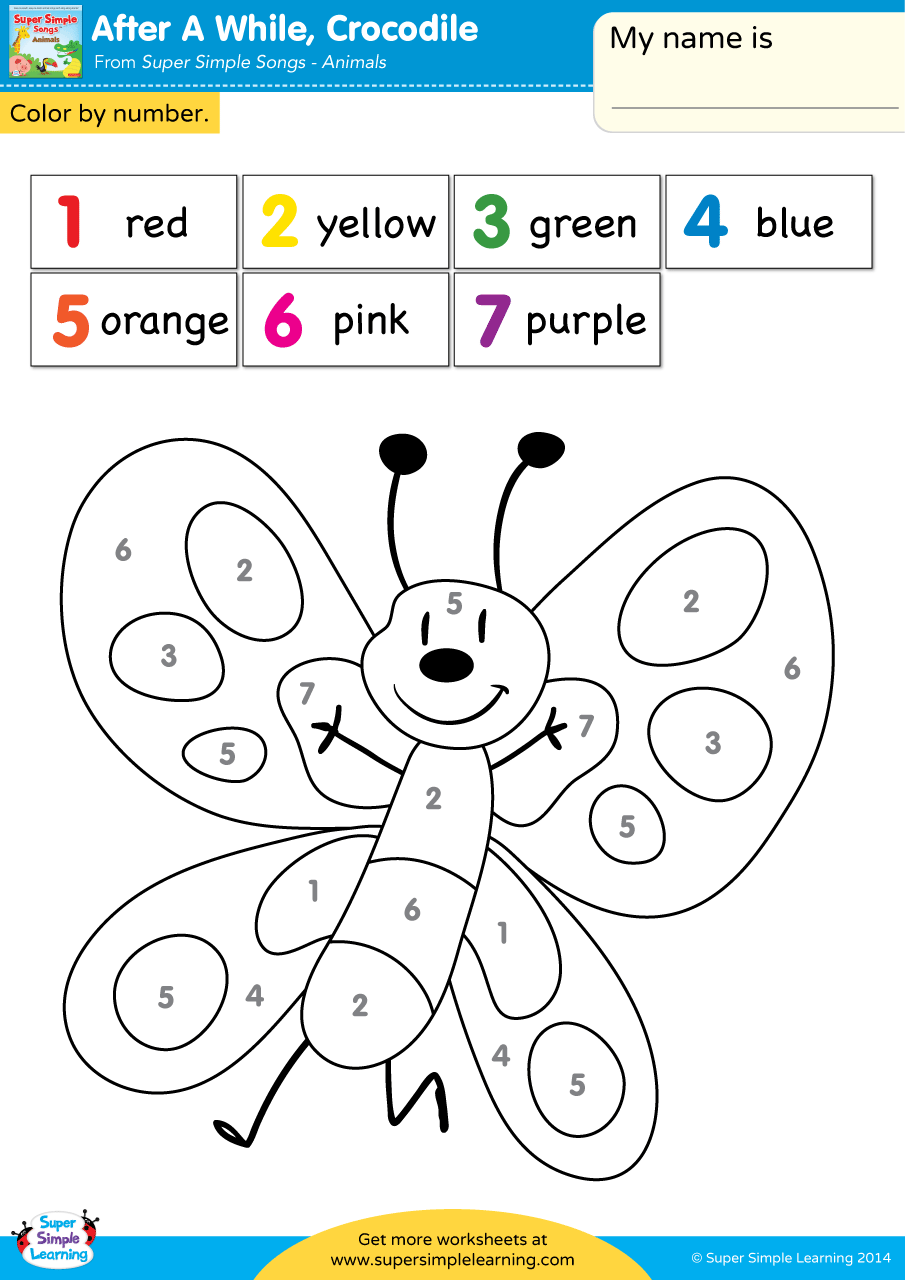 FREE Printable Color Worksheets For Kids