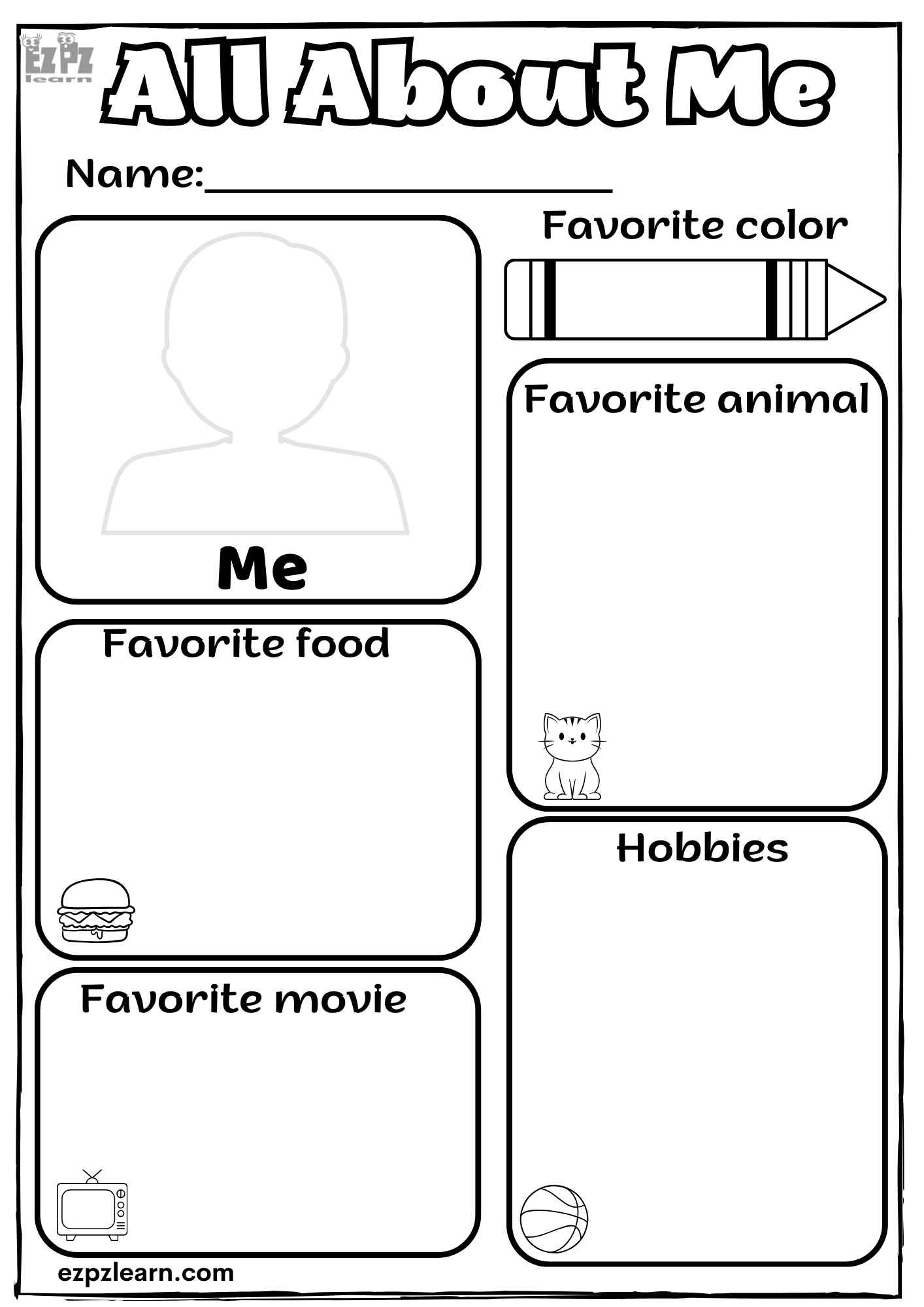 Self Introduction For Kids Worksheets Activities Printable PDF Very Special Tales