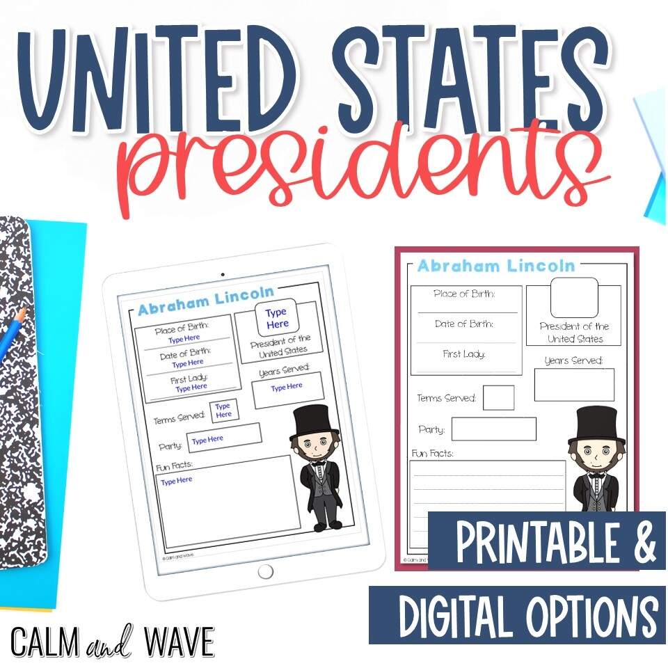 Match The Presidents Worksheet Free Printable Digital PDF