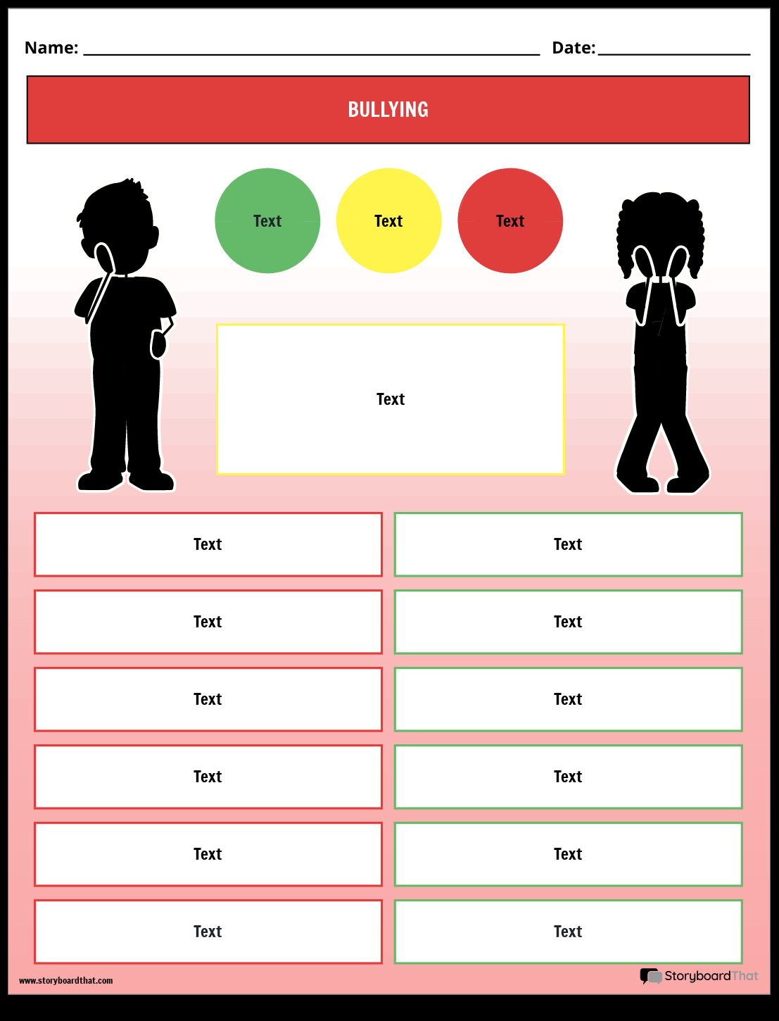 Anti Bullying Worksheets Activities Storyboard That 2025