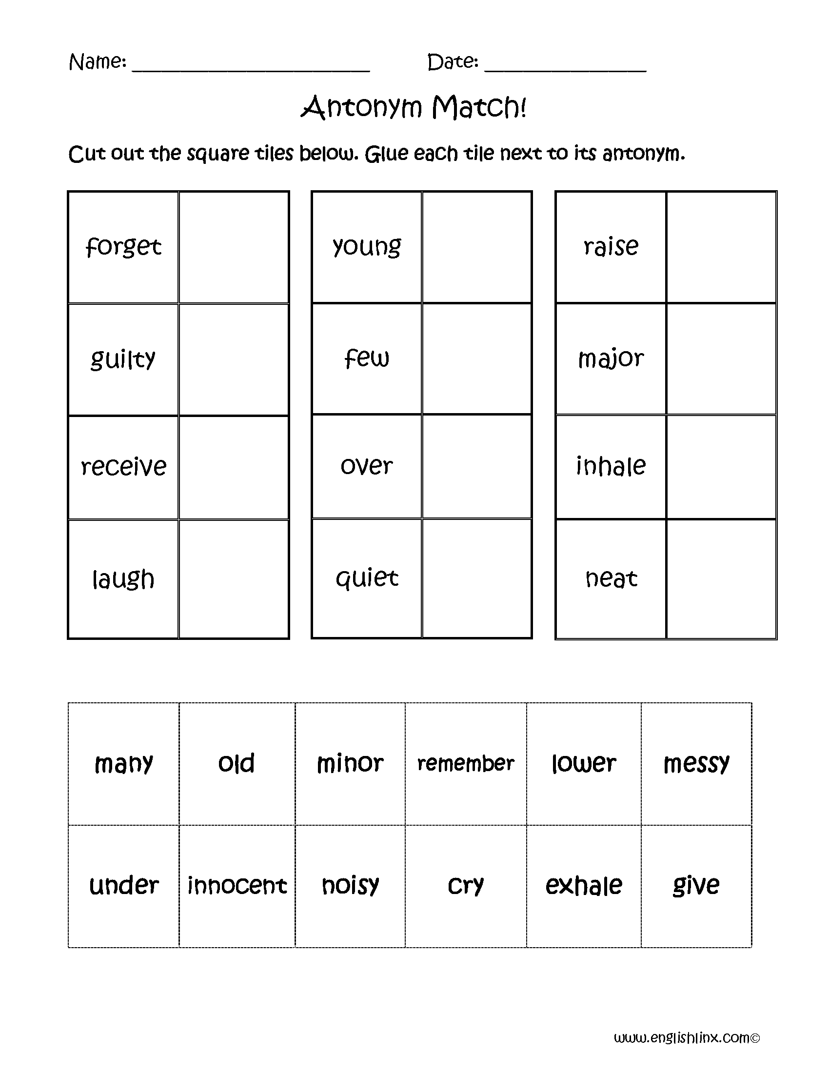 Antonyms Worksheets Free Printable Opposite Word Activities Antonyms Worksheets Free Printable Opposite Word Activities