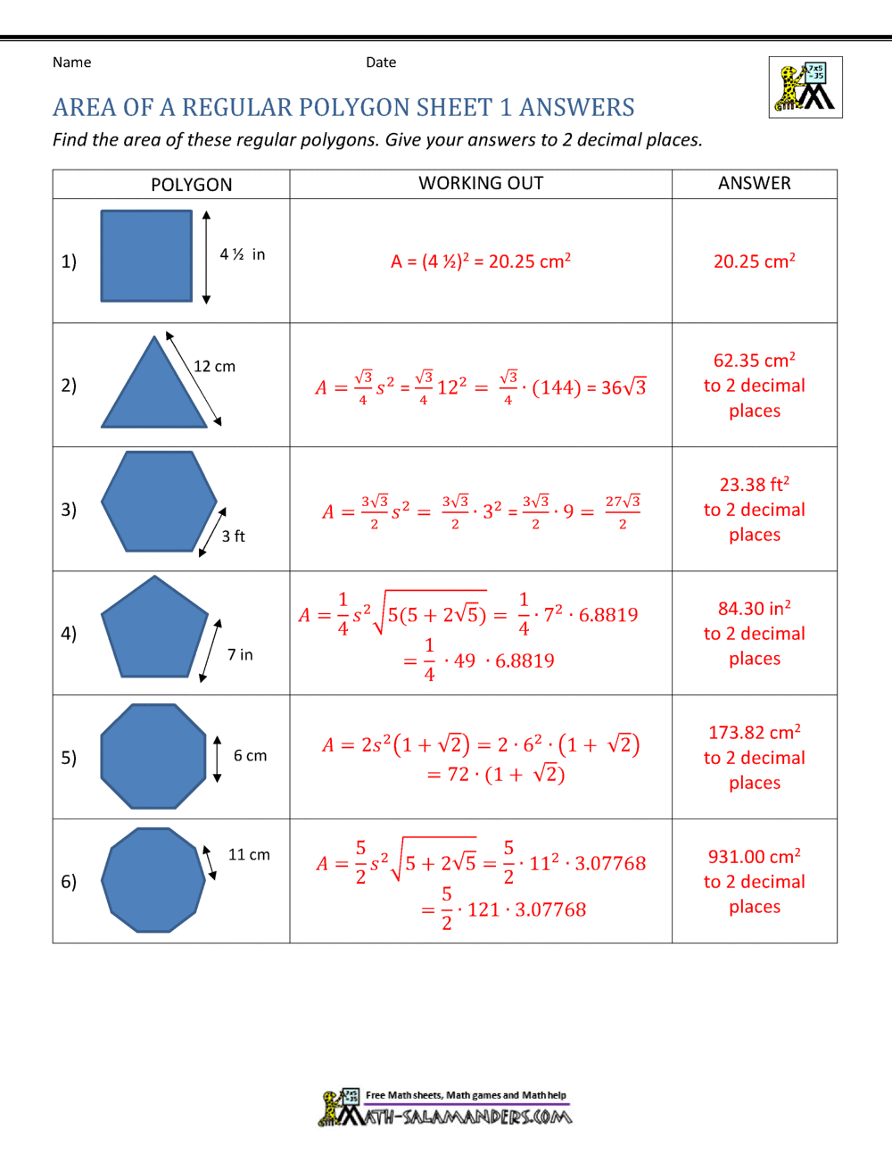 Area Of Regular Polygon Calculator Area Of Regular Polygon Calculator
