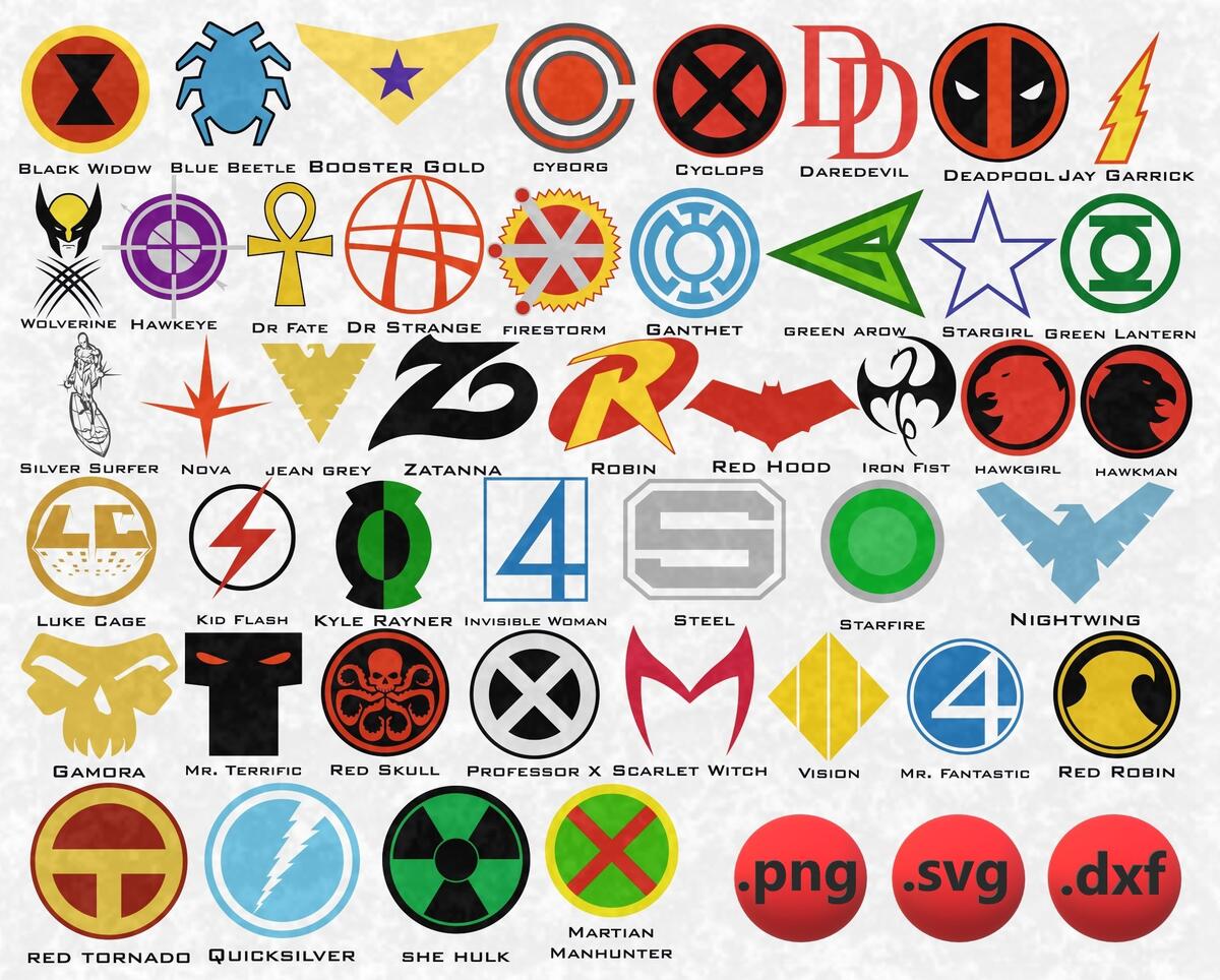 Avengerssvg Superhero Symbol Bundle Svg Digital Files Super Hero Logo SVG DXF PNG Marvelsvg Clipart And Cricut Degigns Super Hero Bundle Etsy State Symbols Of Iowa Word Search