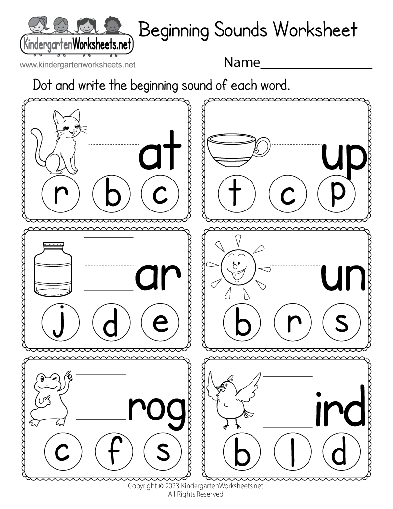 Beginning Sounds Worksheet Free Printable Digital PDF Free Beginning Sounds Worksheets Teach Prints