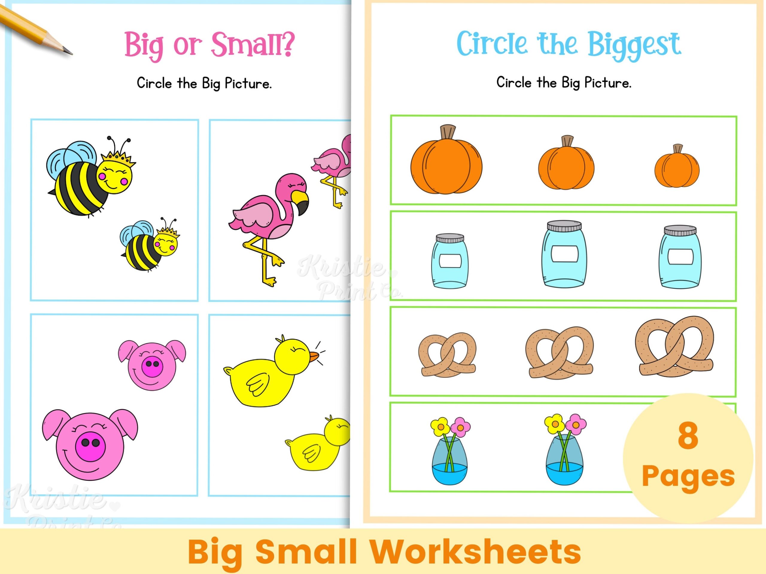Big And Small Comparison Worksheets For Preschool And Kindergarten 2 To 6 Years Kids