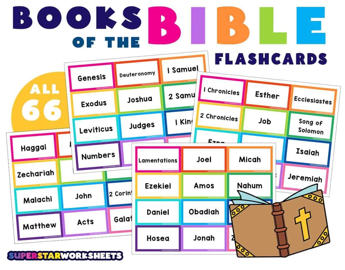 Books Of The Bible Flashcards Superstar Worksheets Books Of The Bible Flashcards Superstar Worksheets