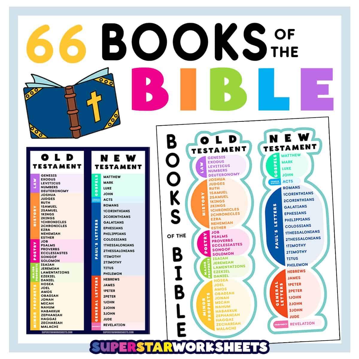 Books Of The Bible List Superstar Worksheets Books Of The Bible List Superstar Worksheets