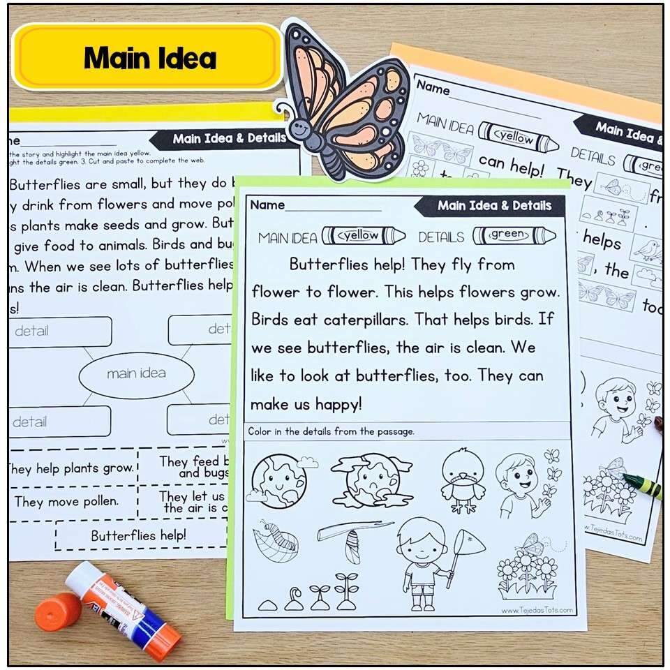 Butterfly Comprehension Passages Differentiated Reading Practice Comprehension Tejeda S Tots