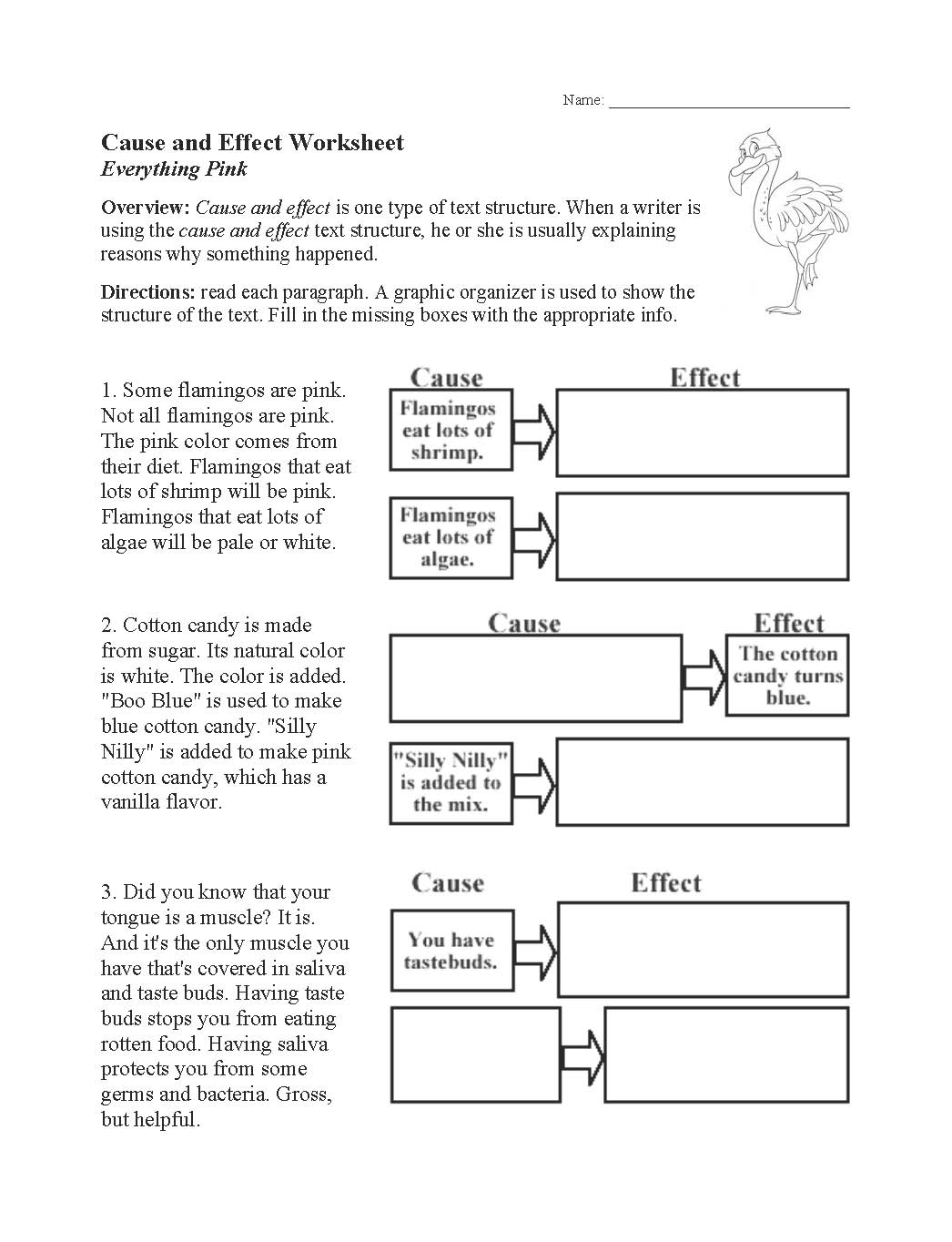 Cause And Effect Worksheet Text Structure Activity Cause And Effect Worksheet Text Structure Activity