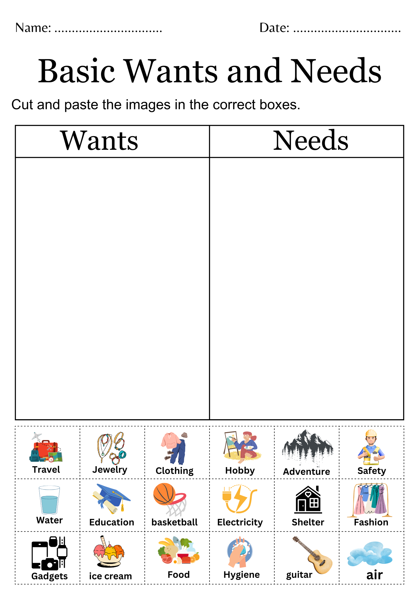 17 Want Vs Need Worksheet Free Printable For Adults Free PDF At Worksheeto