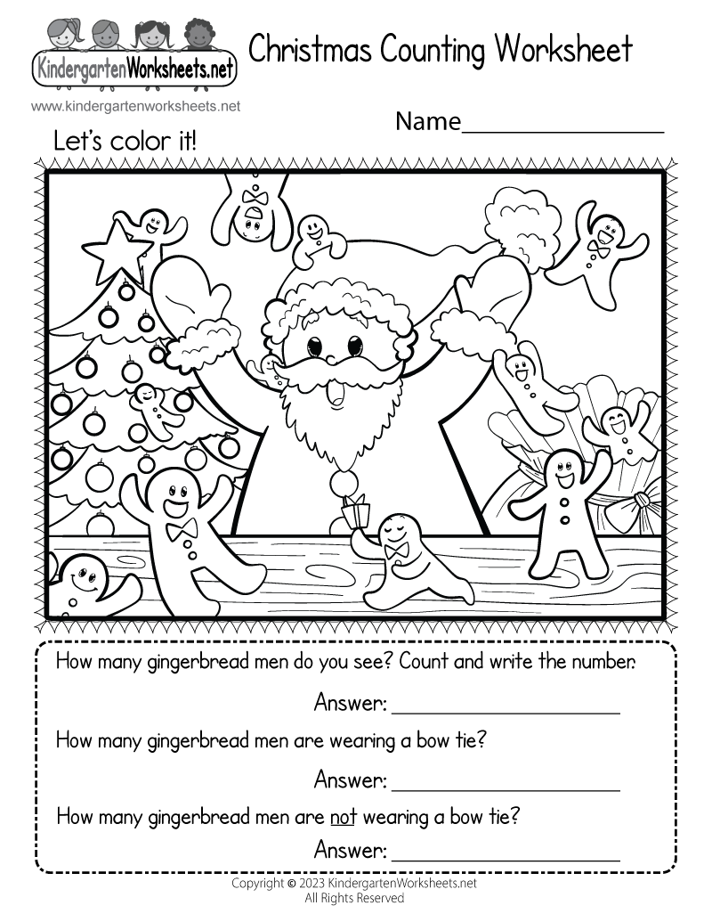FREE Christmas Worksheets