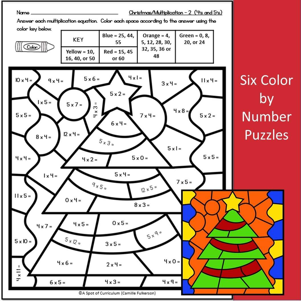 Christmas Math Coloring Sheets Multiplication Color By Number Made By Teachers Christmas Math Coloring Sheets Multiplication Color By Number Made By Teachers