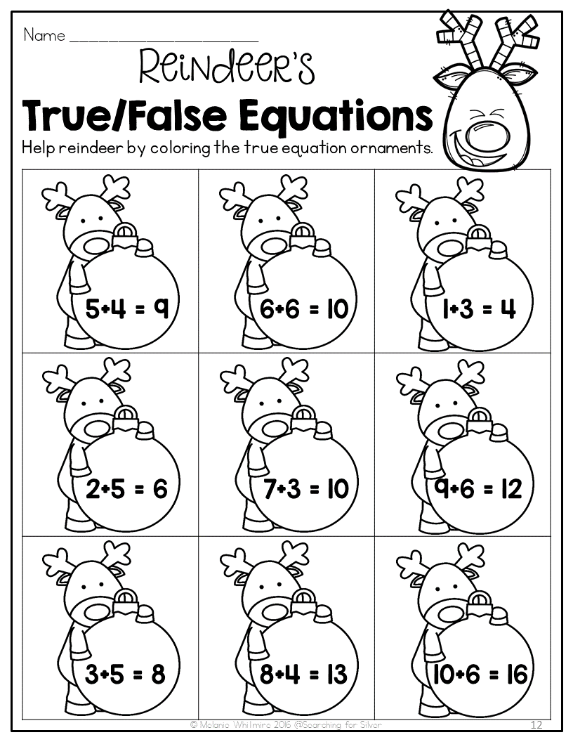 Christmas Printables 1st Grade Made By Teachers Math Christmas Worksheets First Grade