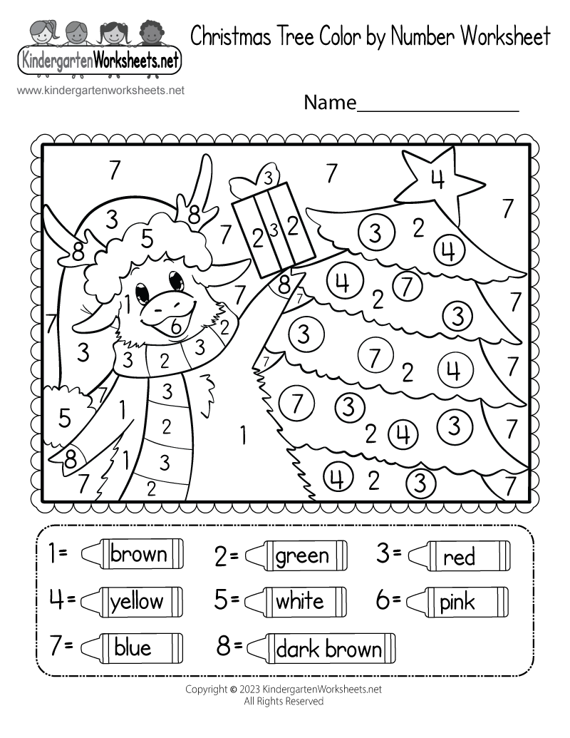 Christmas Tree Coloring Worksheet Free Printable Digital PDF FREE Printable Christmas Worksheets For Preschool