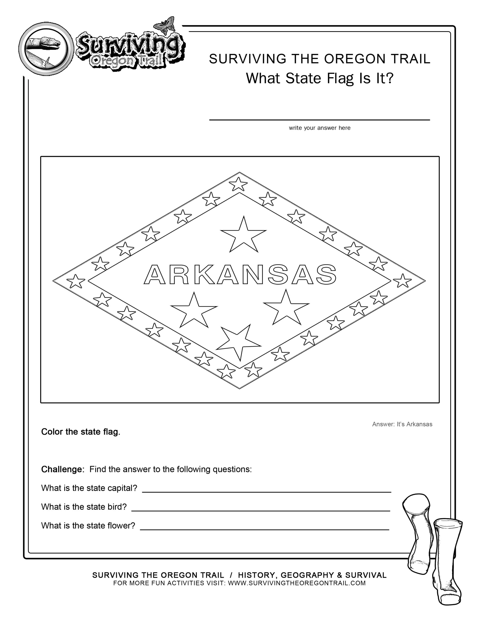 Arkansas Map Worksheet Coloring Page Free Printable