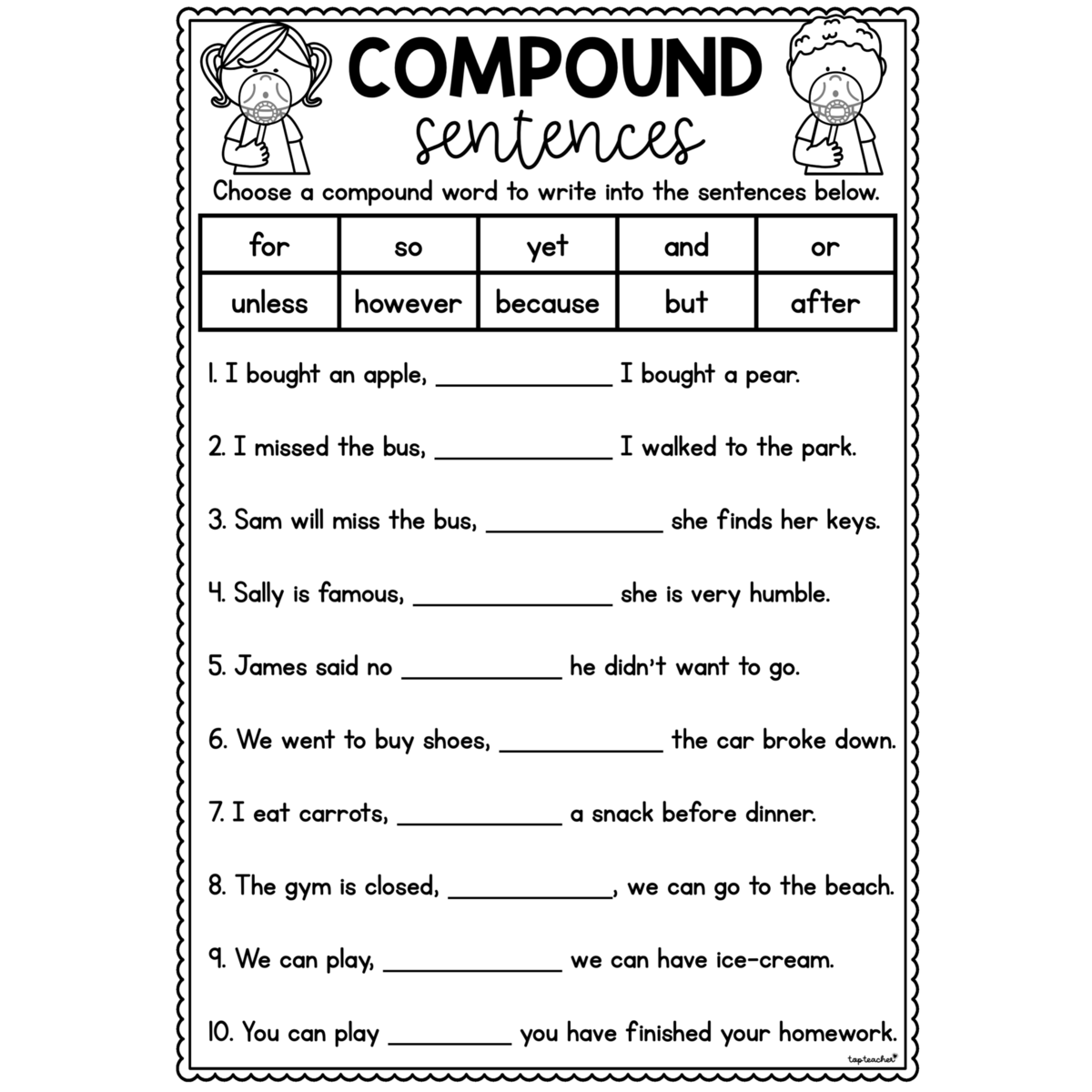 Compound Sentences Worksheet Top Teacher Worksheets Library Compound Sentences Worksheet Top Teacher Worksheets Library