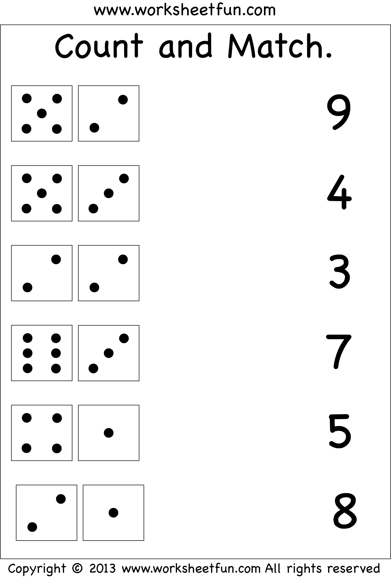 Kindergarten Math Counting Objects Worksheets 1 10 Black And White Made By Teachers