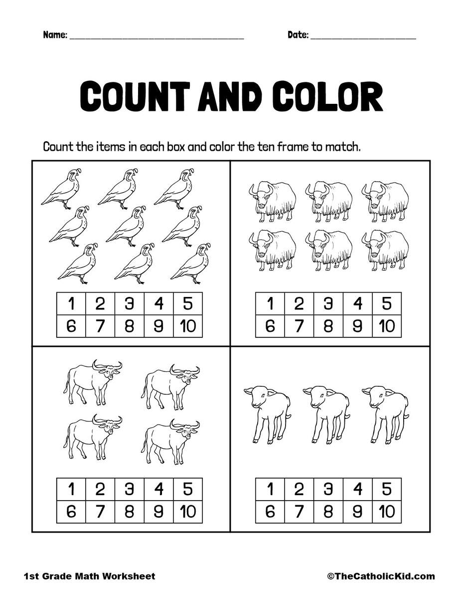 Learn Your Child S Math With This Ten Frame Printable