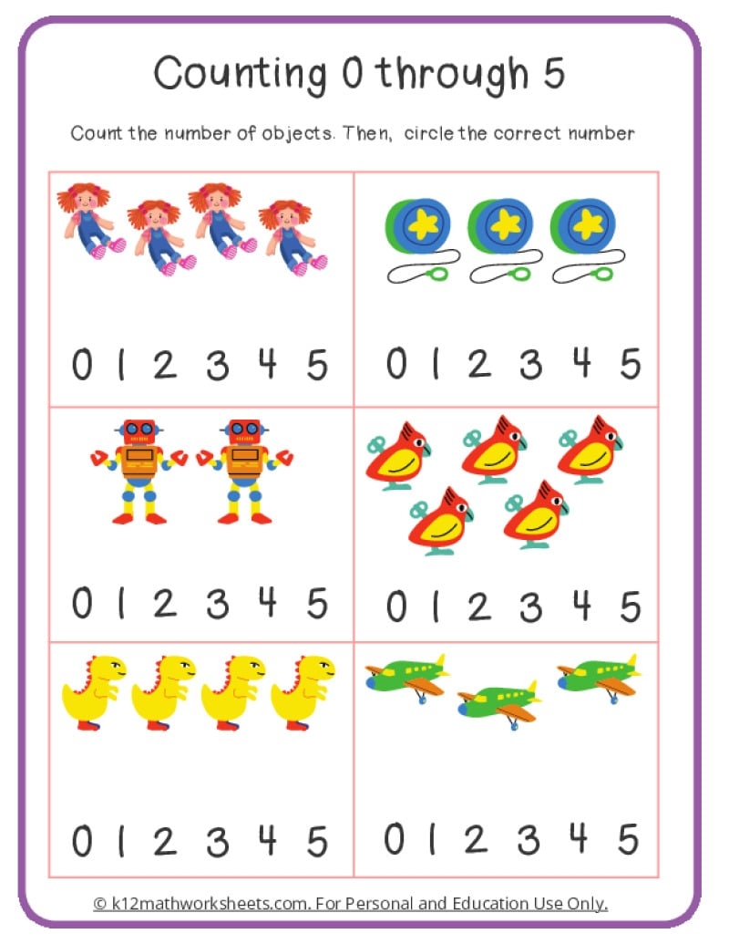 Counting Worksheets K12MathWorksheets Free Printable Kindergarten Counting Worksheets Happy Toddler Playtime